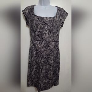 Marchesa Voyage Black and White Patterned Dress Size 6 NWT